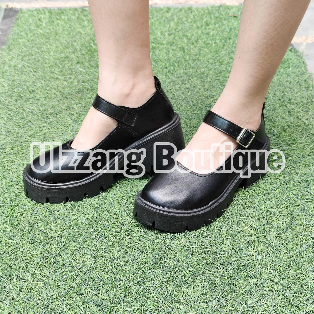 Giày Lolita đế cao Mary Jane style Ulzzang Hàn Quốc quai ngang 6cm