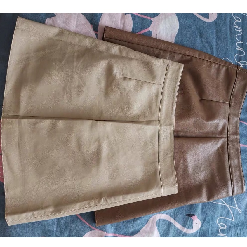 Chân váy da nữ, chân váy chữ A đủ màu có quần bên trong chất da mềm xịn phong cách Hàn Quốc 2021