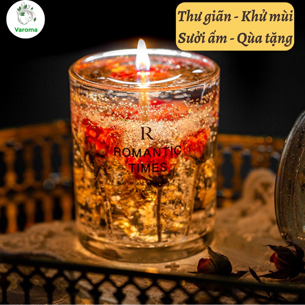 Nến Thơm Phòng ROMANTIC TIMES Hoa Khô Cao Cấp Phụ Kiện Làm Thơm Phòng Ngủ NEN17