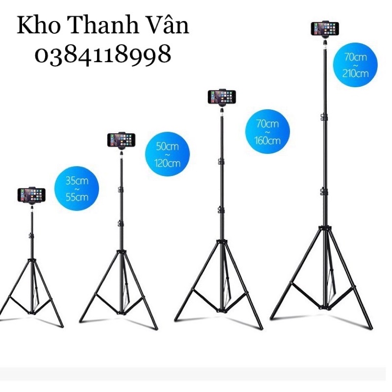 Giá đỡ điện thoại-Tripod quay TikTok chân đèn livestream chân đỡ máy ảnh cứng bền đẹp chắc chắn triệu view