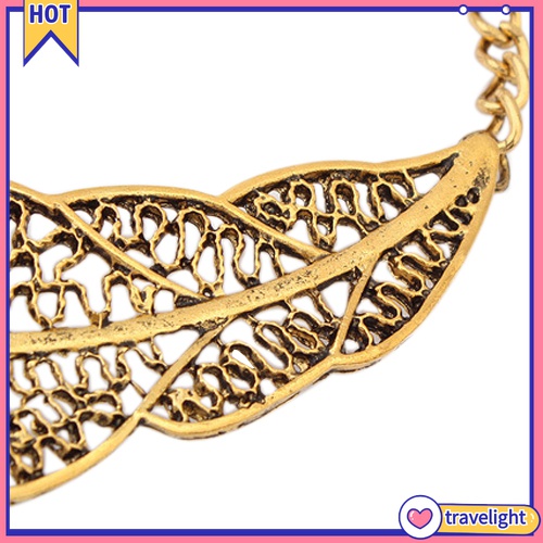 Vòng cổ choker hình chiếc lá rỗng phong cách cổ điển dành cho nữ