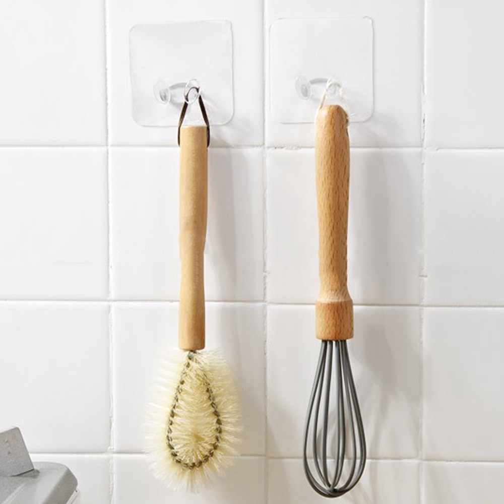 Ready Stock Transparent Strong Hook Wall-mounted Plug Shelf Creative Hook Kitchen Living Room Wall Paste Plug Holder