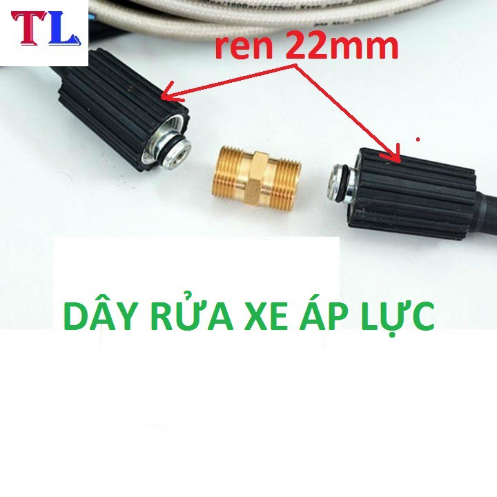 ỐNG DÂY RỬA XE ÁP LỰC CAO 10m 15m 20m 30m (lắp súng ren 22mm)