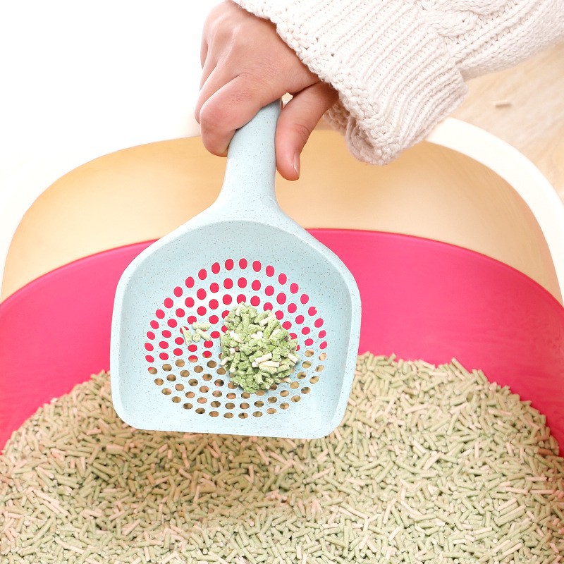 XẺNG XÚC CÁT VỆ SINH CHO MÈO Dọn vệ sinh phân cho mèo Thiết kế in dấu chân ở cán xẻng Dài 25cm - Pet shop Uytinpro