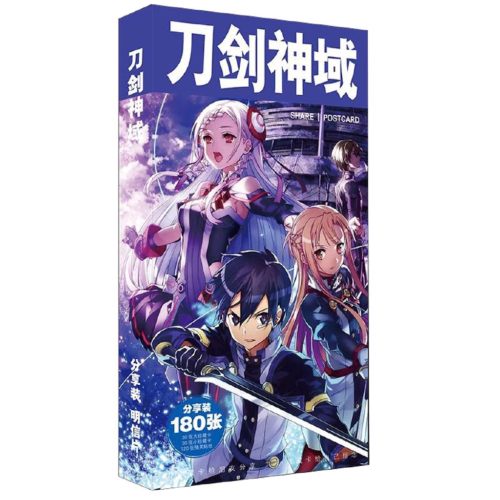 Bộ Postcard Hộp ảnh Anime Sword Art Online 180 pcs