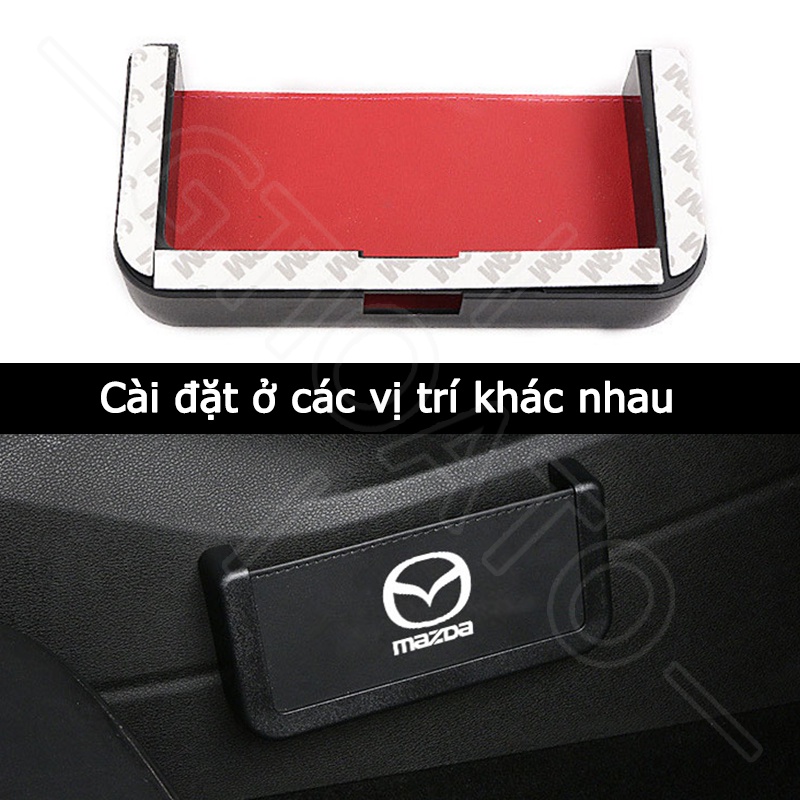 GTIOATO Hộp Đựng Điện Thoại Trên Oto Khay ĐựNg Đồ Ô Tô Hộp Đựng Điện Thoại Trên Xe Túi Đựng Điện Thoại Trên Ô Tô HộP ĐựNg Đồ TrêN Ô Tô Phụ Kiện Xe Hơi Cho Mazda 3 5 CX7 MX5 6 Wagon CX5 2 RX7 CX30 CX-3 CX8 CX3 Atenza BT50 323 Axela CX9 RX8