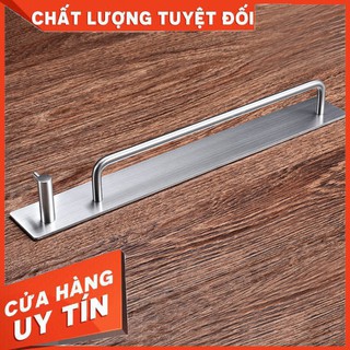 [ Hàng Chính Hãng ] Thanh INOX dán 3M treo khăn mặt kèm móc tiện lợi