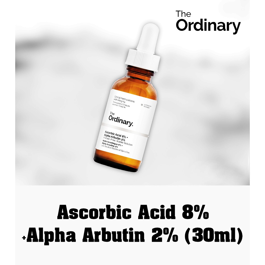 Serum siêu dưỡng trắng da giảm thâm nám kết hợp Vitamin C và Arburin The Ordinary Ascorbic Acid 8% Alpha Arbutin 2%