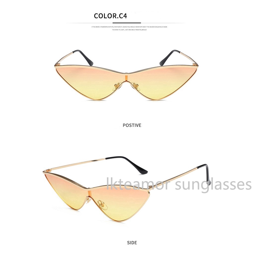 Kính mát khung mắt mèo kiểu cổ điển bằng hợp kim cho nữ