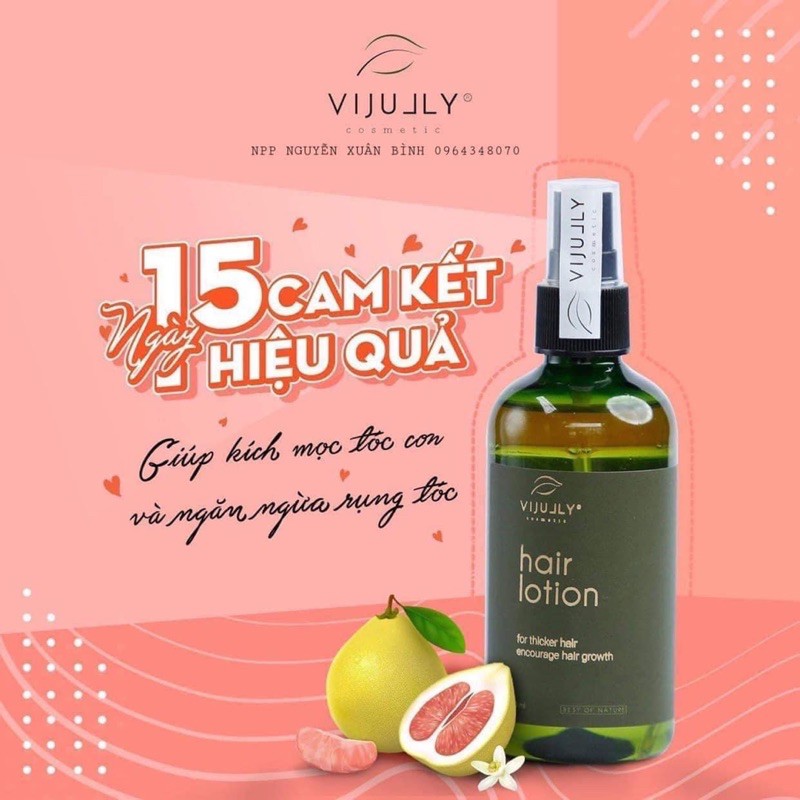 HAIR LOTION - Tinh Dầu Bưởi ViJully 🎁2 vòi + cột tóc + thiệp | BigBuy360 - bigbuy360.vn