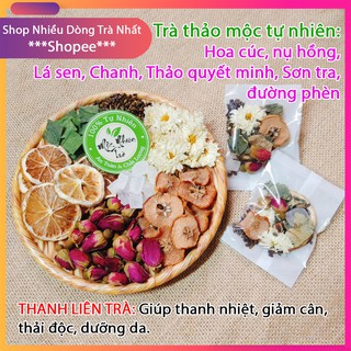 THANH LIÊN TRÀ - Gói nhỏ dùng thử - Trà Hoa Trà Thảo Mộc - Bổ Dưỡng, Đẹp Da, Thanh Lọc Cơ Thể