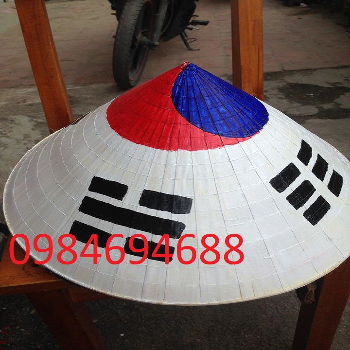 Nón lá vẽ cờ hàn quốc size 40cm
