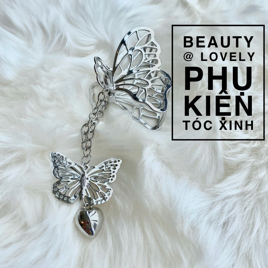 Kẹp Tóc Kim Loại Cỡ Lớn Kiểu Hàn Quốc Xinh Xắn Cho Nữ