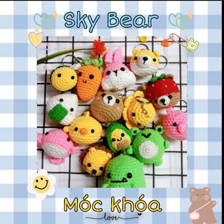 Móc khóa len con vật siêu dễ thương