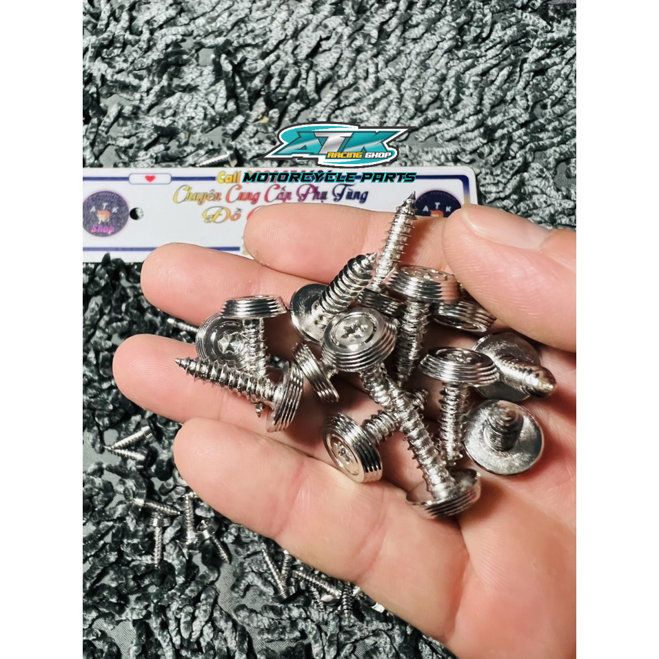 ốc salaya 4li nhuyễn 5li nhuyễn xoắn mẫu v2 dù thái gắn dàn áo bợ cổ cho các dòng xe yamaya Honda