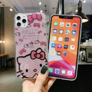 Ốp điện thoại họa tiết hello kitty lấp lánh dành cho iphone 11 pro max