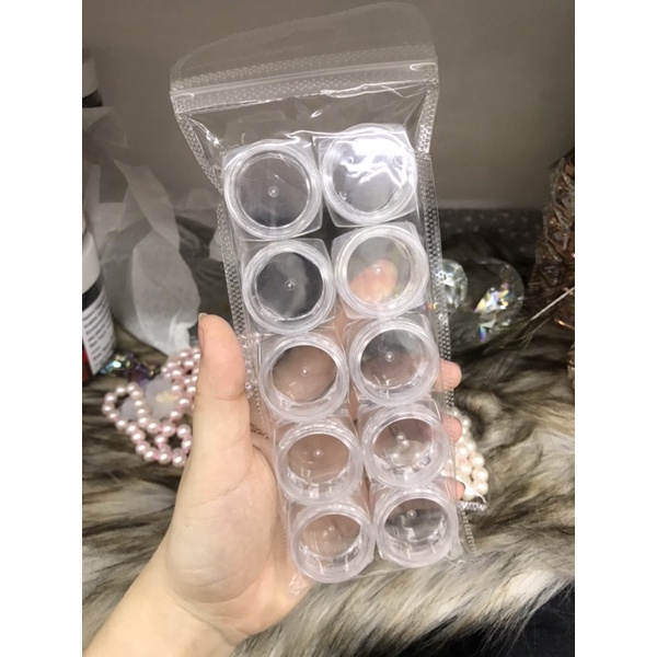 Set hũ đựng đá -nhũ - phụ kiện nail