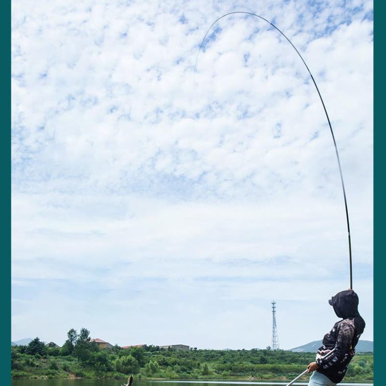 Cần Câu Đài Câu Đơn Nguyệt Long 5H Cần Câu Tay Carbon Cao Cấp