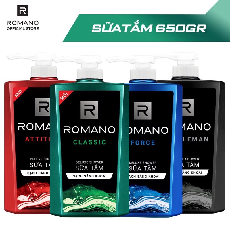 Sữa tắm Romano hương nước hoa 650g