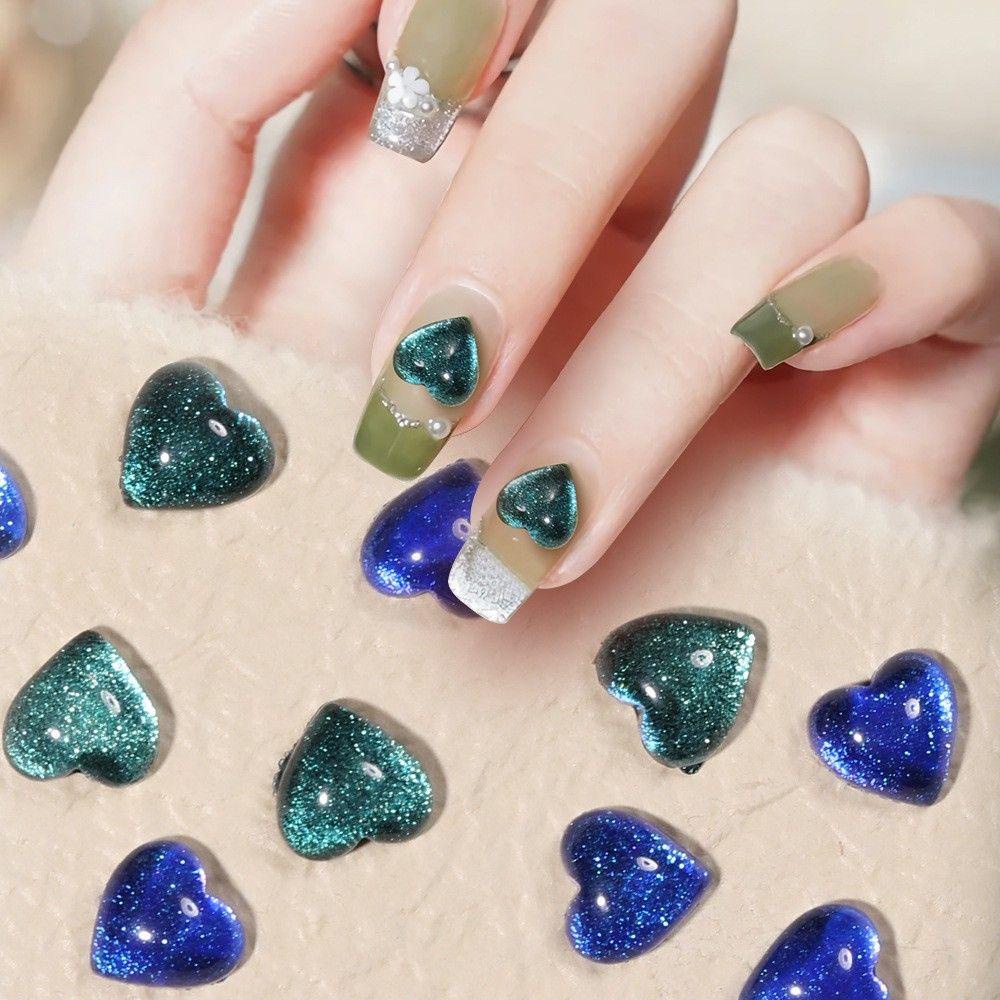 Phụ Kiện Trang Trí Móng Tay 3D Chuyên Dụng Cho Salon|Vật Liệu Trang Trí Móng Tay Hình Trái Tim