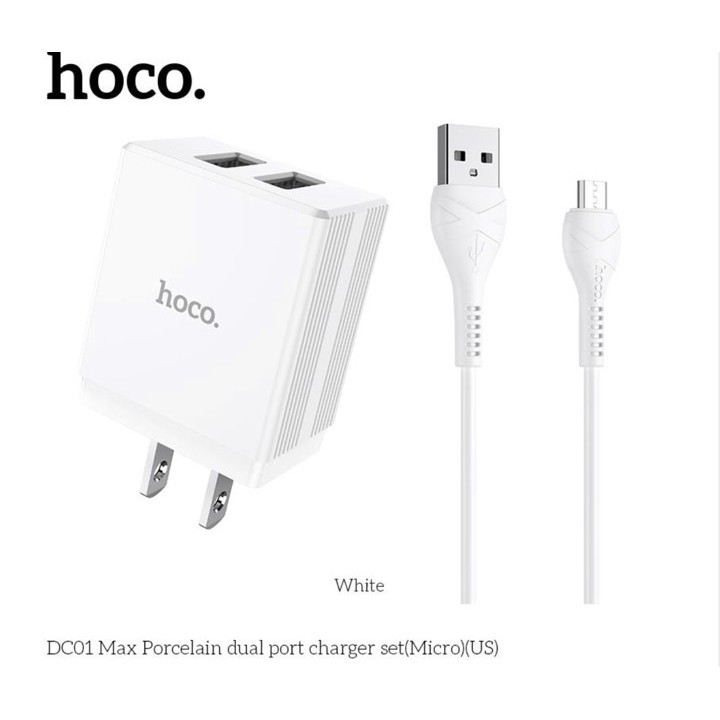 [FREESHIP] BỘ CÁP SẠC SIÊU NHANH - Củ Sạc Nhanh 2 Cổng DC01 Max Và Cáp Micro USB - PHỤ KIỆN CÔNG NGHỆ HÀ NỘI-40002