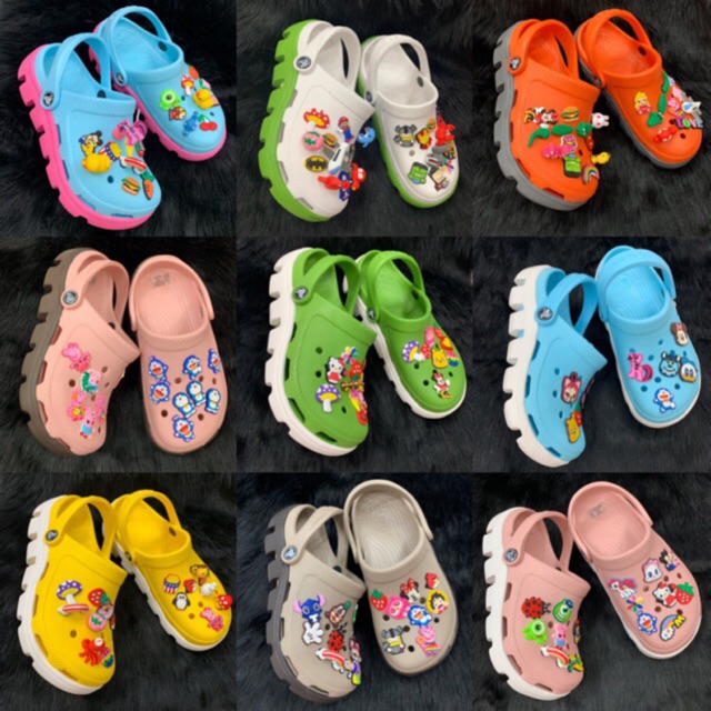 [Sale 3 ngày] Tặng 12 jibbitz + hộp Dép sục thể thao thời trang nam nữ