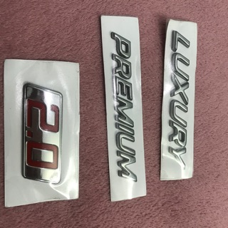 Chữ Nổi Luxury/Premium  Crom Dán Xe , Cerato , Solotu , Sedona Chính Hãng