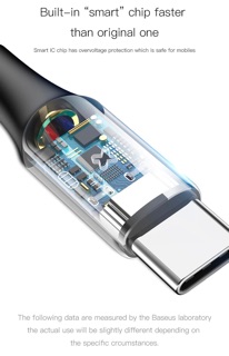 Cáp sạc nhanh S8/S8+,S9/S9+, Note8,Note9 Chuẩn BASEUS X-Shaped Light