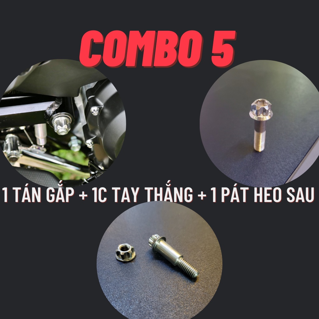 Full ốc salaya TBT cho ex135 5s 2011 - 2014 chất liệu inox 304 từ dàn áo tới dàn chân