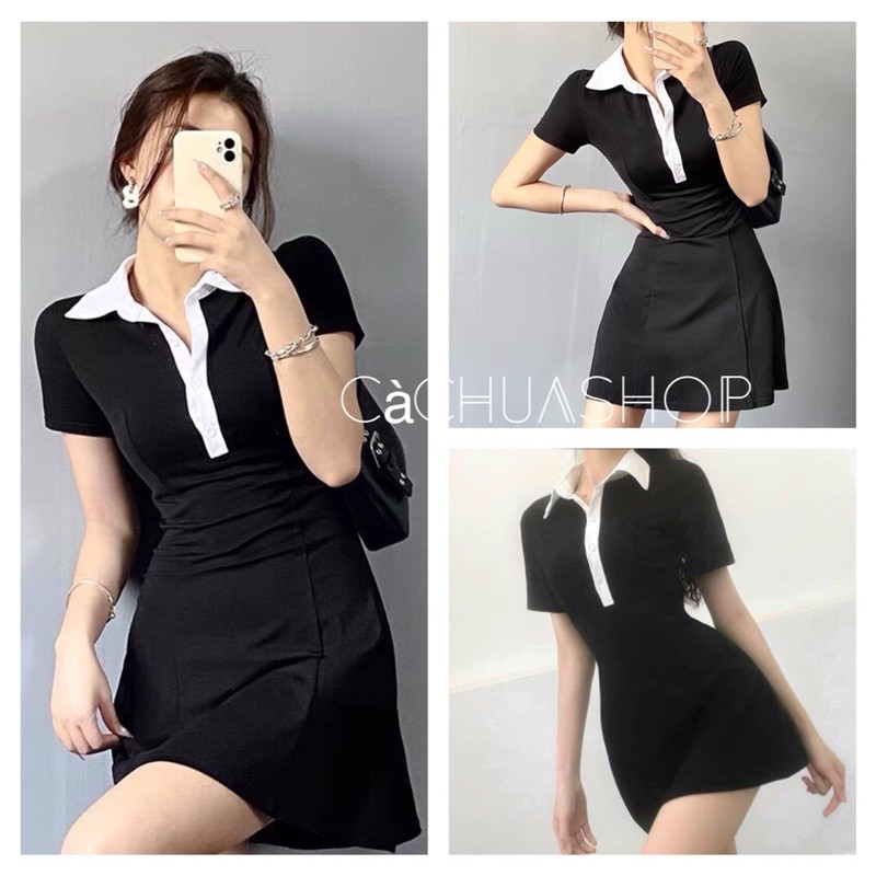 [MUA 1 TẶNG 1] [ FREESHIP]🦋 VÁY ĐẸP 🦋 ĐẦM ĐẸP POLO DÁNG ÔM BODY CỘC TAY🦋