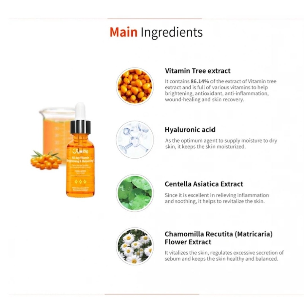 Serum - Tinh chất trắng sáng da Jumiso All day Vitamin Brightening&Balancing Facial Serum 5ml/ 30ml