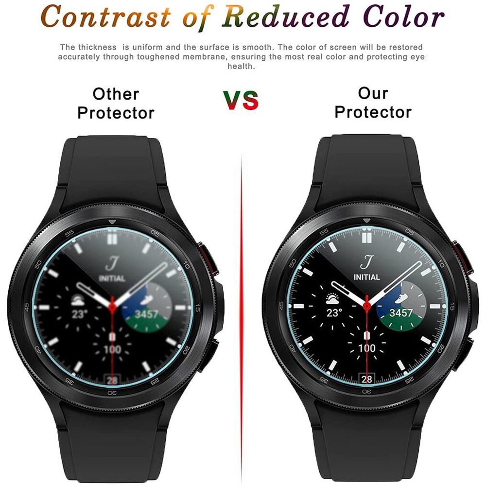 Bộ 4 Kính Cường Lực 9H HD Bảo Vệ Màn Hình Cho Samsung galaxy watch 4 40mm 44mm Classic 42mm 46mm