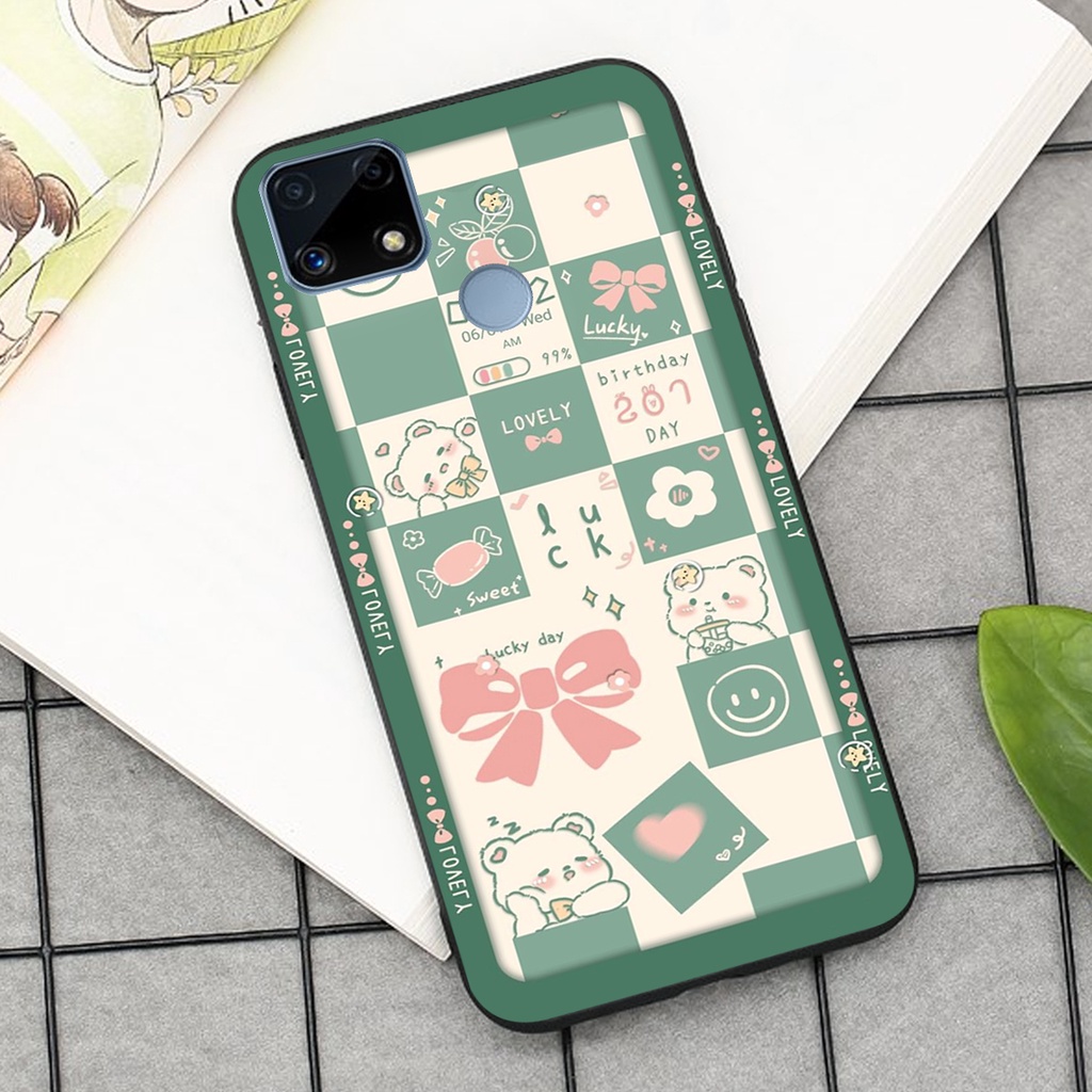 Ốp lưng Realme C25 in hình cao cấp mẫu kẻ caro,mikenbe@r siêu hot