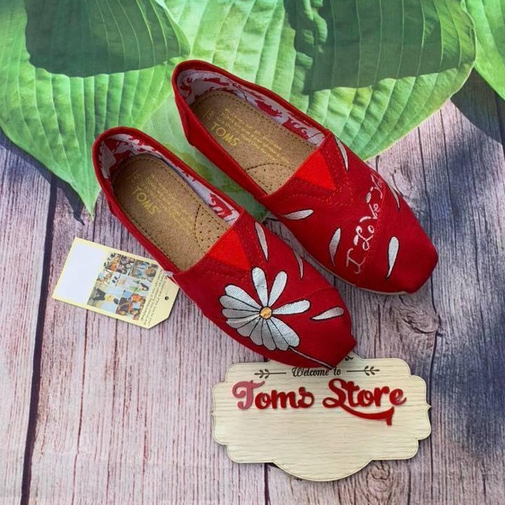 ⚡️[FREE SHIP]⚡️GIÀY toms bông hoa FLOWERS 2002 Xanh, BLUE | BigBuy360 - bigbuy360.vn