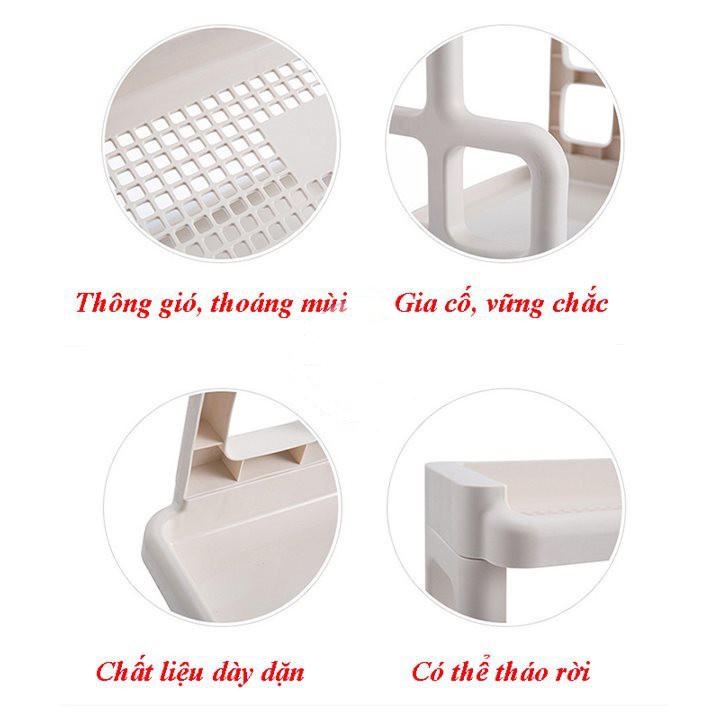 Kệ gia vị chữ H nhựa Việt Nhật , kệ đựng đồ nhà tắm, úp chén bát 2 tầng đa năng tiện ích