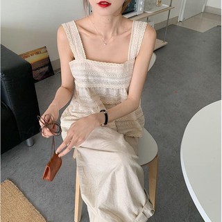 Áo Hai Dây Chất Đũi Thô, Áo Hai Dây To Bản Hàn Quốc, SURI SHIRT