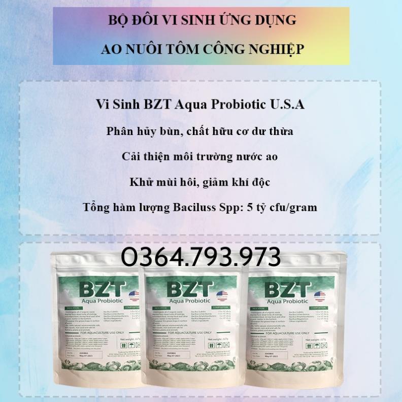 ComBo 2 Gói BZT-BEC⚡ Bộ đôi Vi Sinh Cắt Tảo, Giảm Nhớt Bạt, Xử Lý Đáy, Bùn ao Tôm