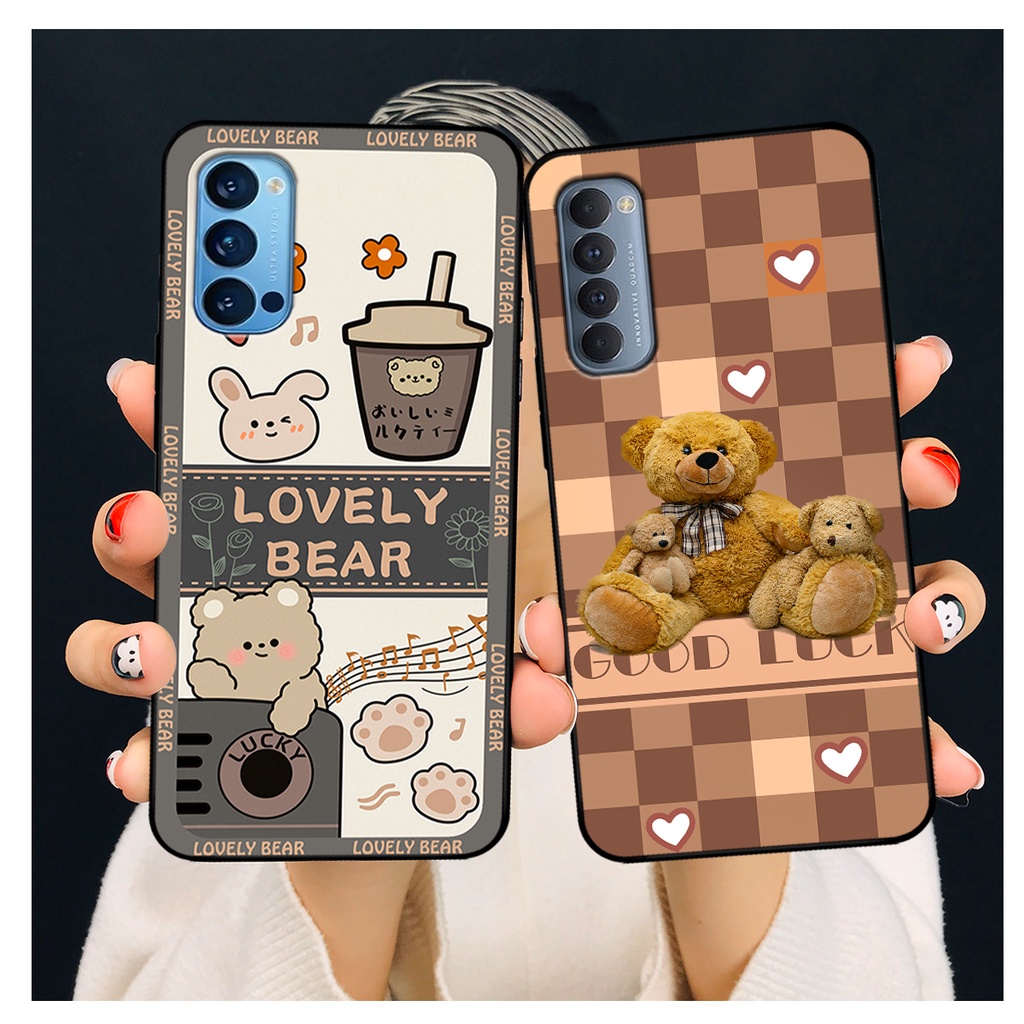 Ốp lưng Oppo Reno 4 - Reno 4 Pro - Reno4 - Reno4 Pro in hình gấu bear dễ thương, bền đẹp