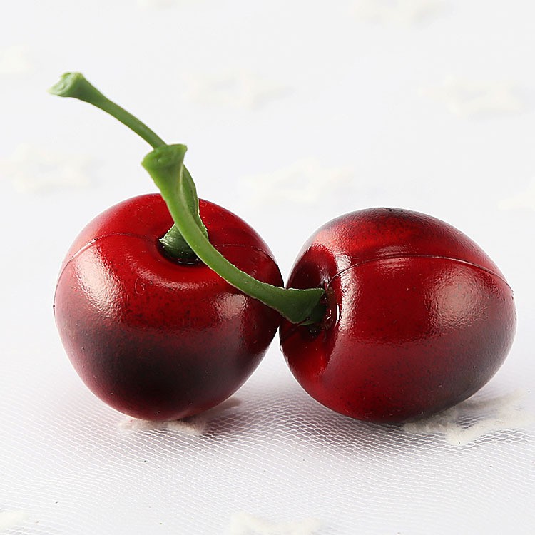 Quả cherry nhựa phụ kiện chụp ảnh trang trí bàn ăn