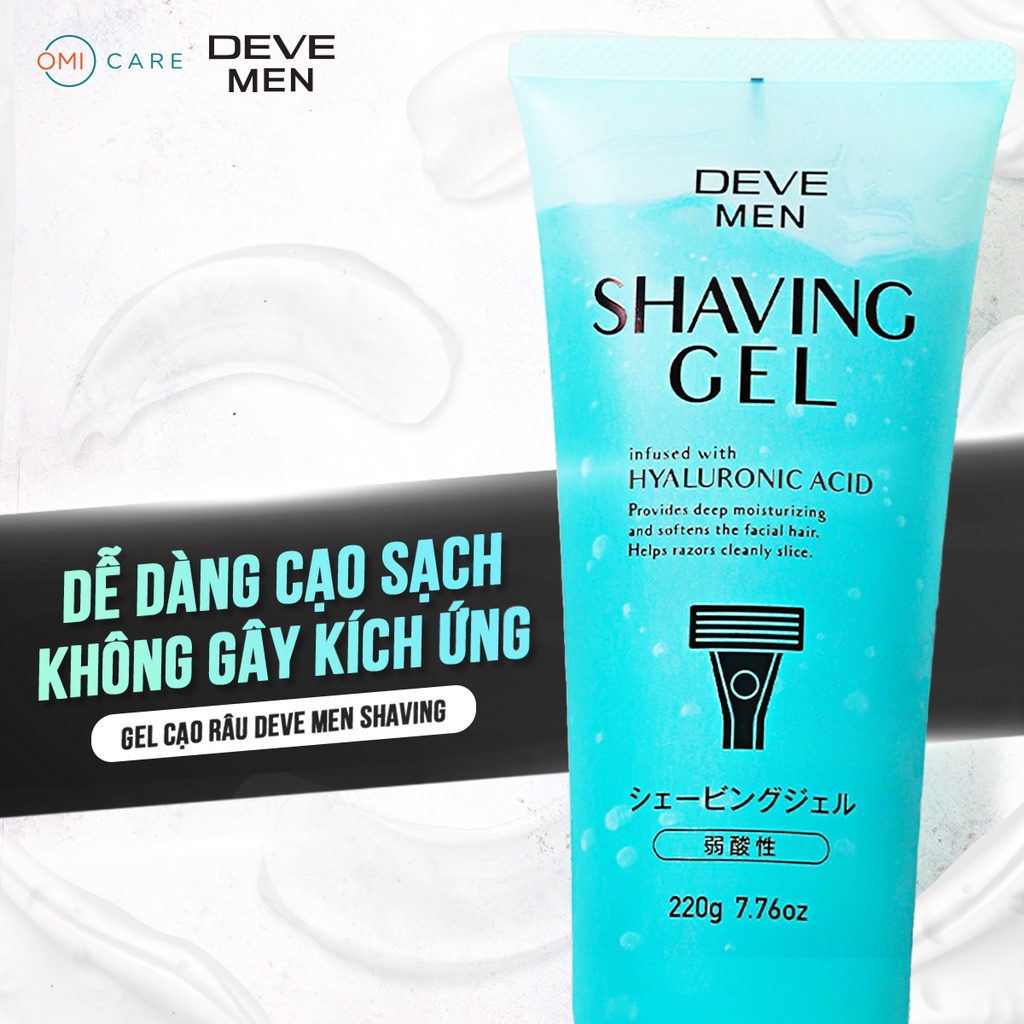 Gel Cạo Râu Cao Cấp Nhật Bản Deve Me Dành Cho Nam (220g)