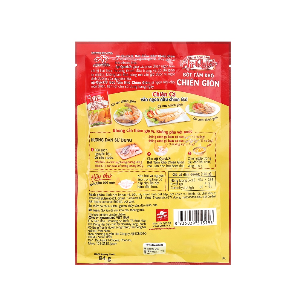 Bột tẩm khô chiên giòn Aji-Quick