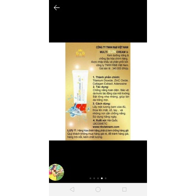 (mẫu mới) Kem chống nắng Multi Sun Cream SPF50+/PA+ | BigBuy360 - bigbuy360.vn