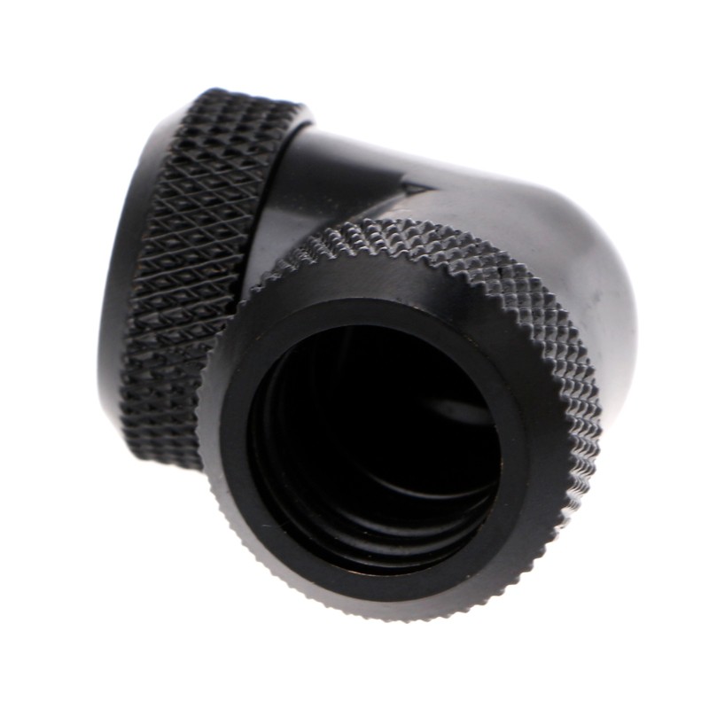 90 Degree Right Angle Tube Fitting Rotary Water Cooling Adapter For OD 14mm Pipe
