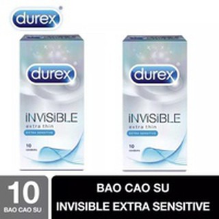 BAO CAO SU Durex Invisible Extra Thin, Extra Sensitive hộp 10 cái