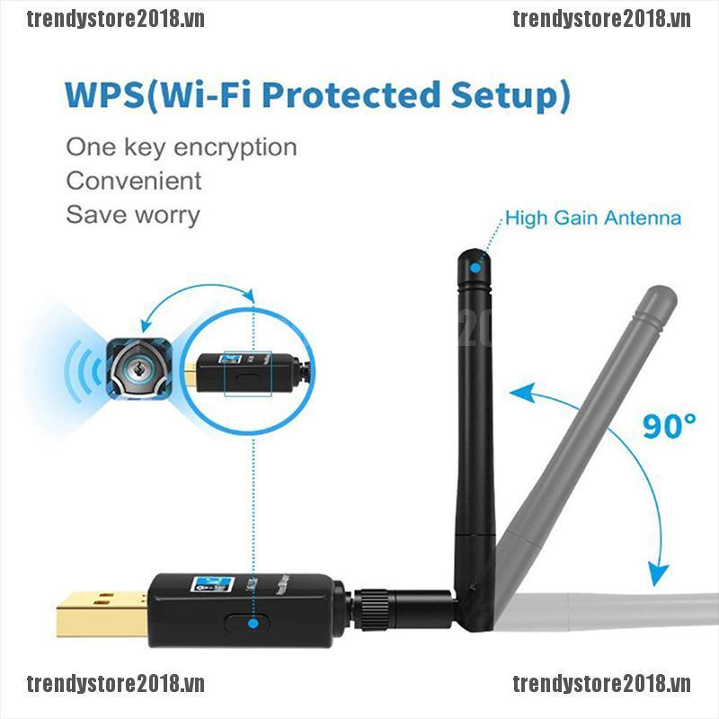 Usb Wifi 600mbps 5.8ghz + 2.4ghz | BigBuy360 - bigbuy360.vn