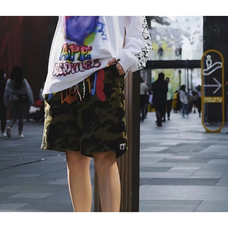 Quần Short BAPE Ngụy Trang Phong Cách Mới Cho Nam Và Nữ