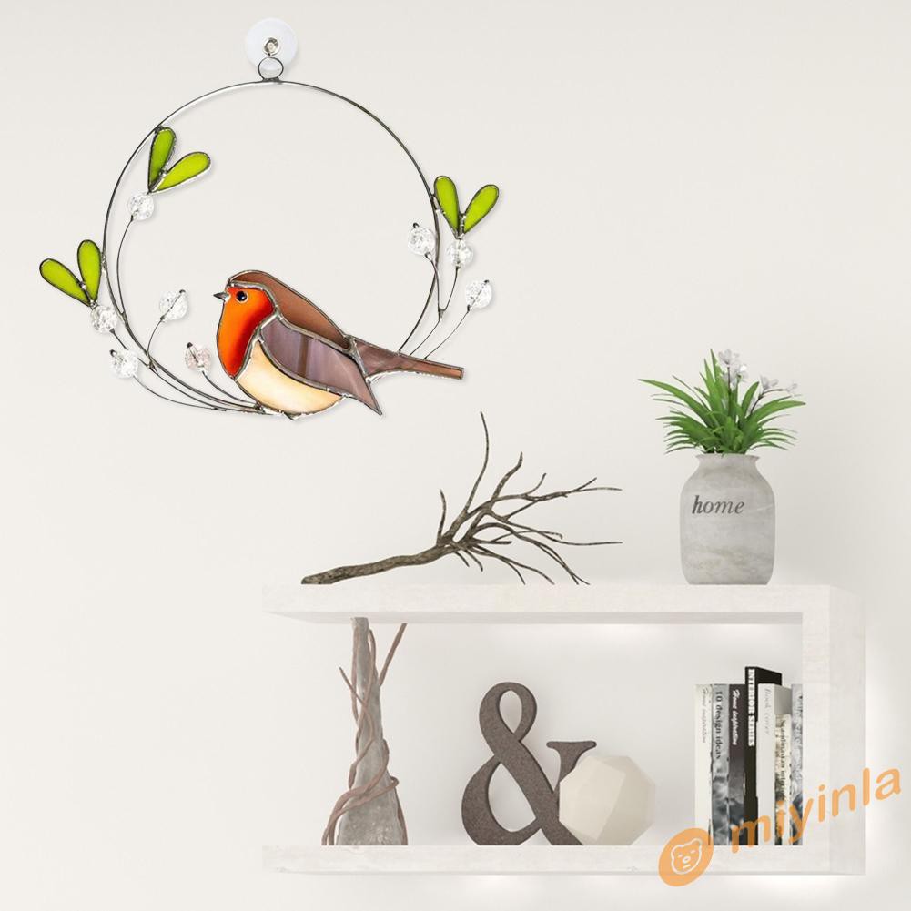 Suncatcher treo trang trí nội thất bằng Acrylic thủy tinh đầy màu sắc kiểu các loài chim đẹp mắt