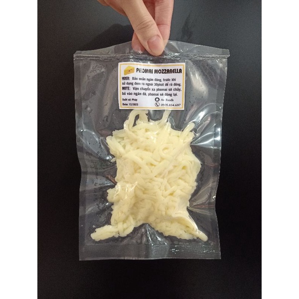Phô Mai Mozzarella BÀO SỢI SẴN SIÊU NGON Túi 200gram - CHUYÊN LÀM PIZZA -  DATE 12/2023