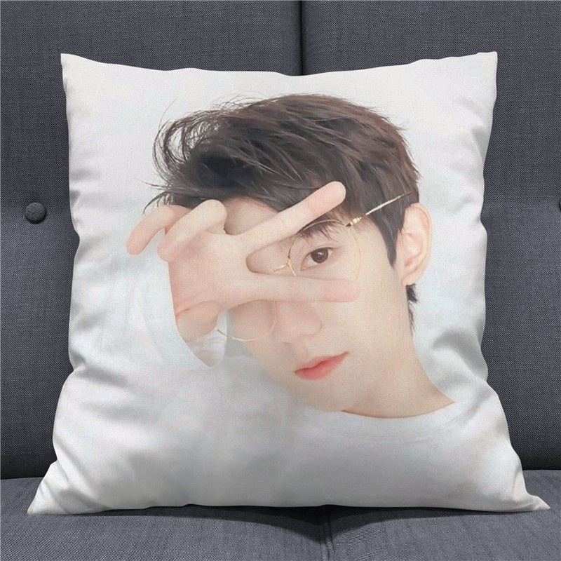 Gối IN HÌNH Vương Nguyên TFBoys gồm cả vỏ và ruột xinh xắn mềm mại chất đẹp