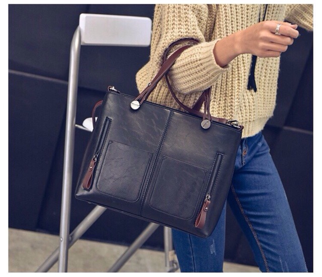 Túi da vuông công sở phong cách Hàn Quốc